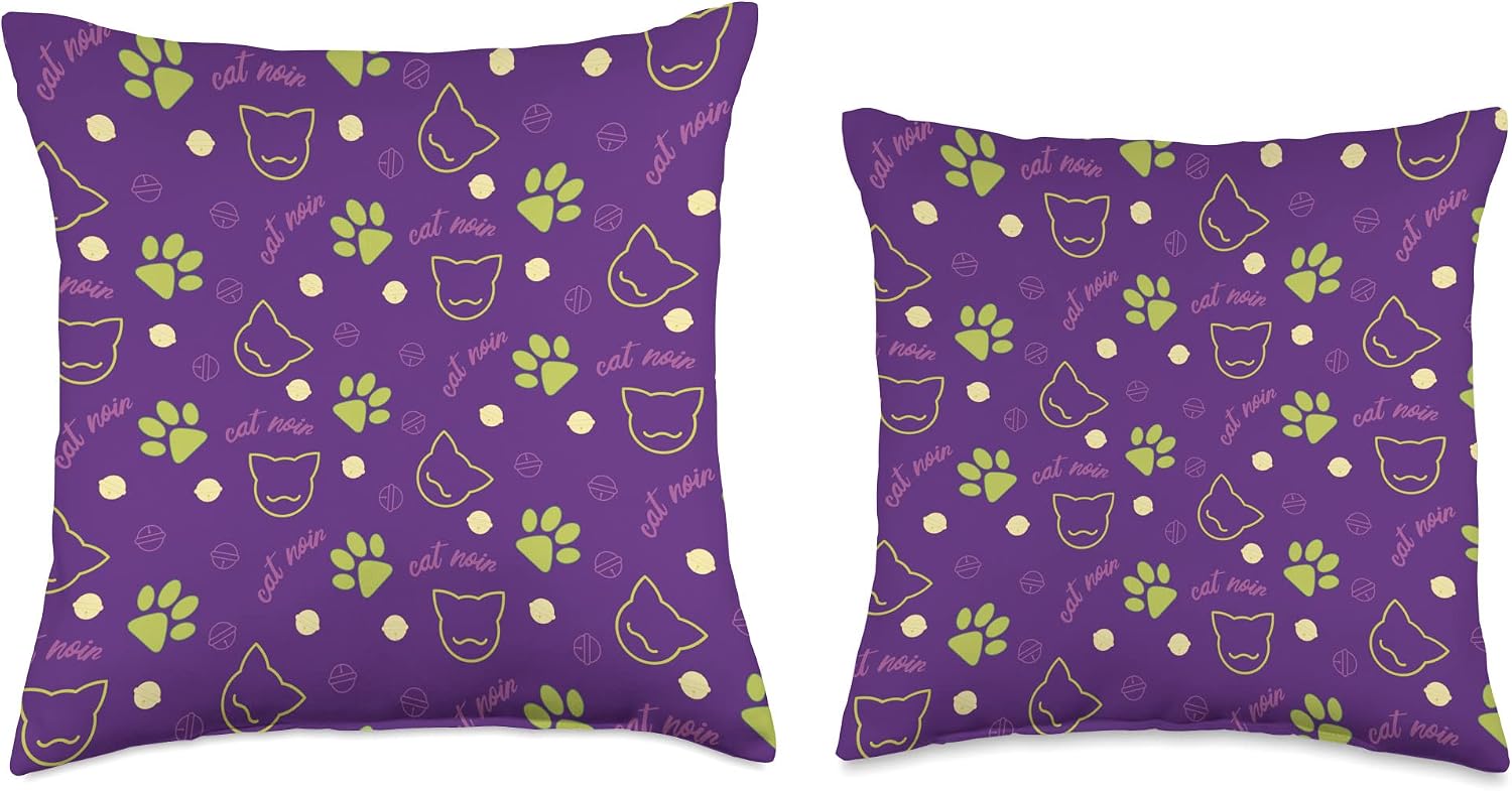 Miraculous Ladybug Chibi Collection Cat Noir Pattern Throw Pillow