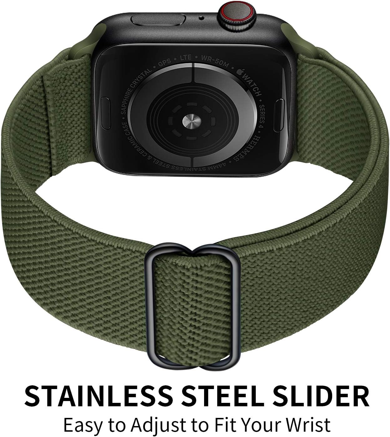 OXWALLEN 2 Pack XL Elastic Nylon Stretchy Solo Loop Bands Compatible with Apple Watch 7 41mm 40mm 38mm, Adjustable Soft Comfortable Stretch Braided Sport Women Men Strap for iWatch Series SE/7/6/5/4/3