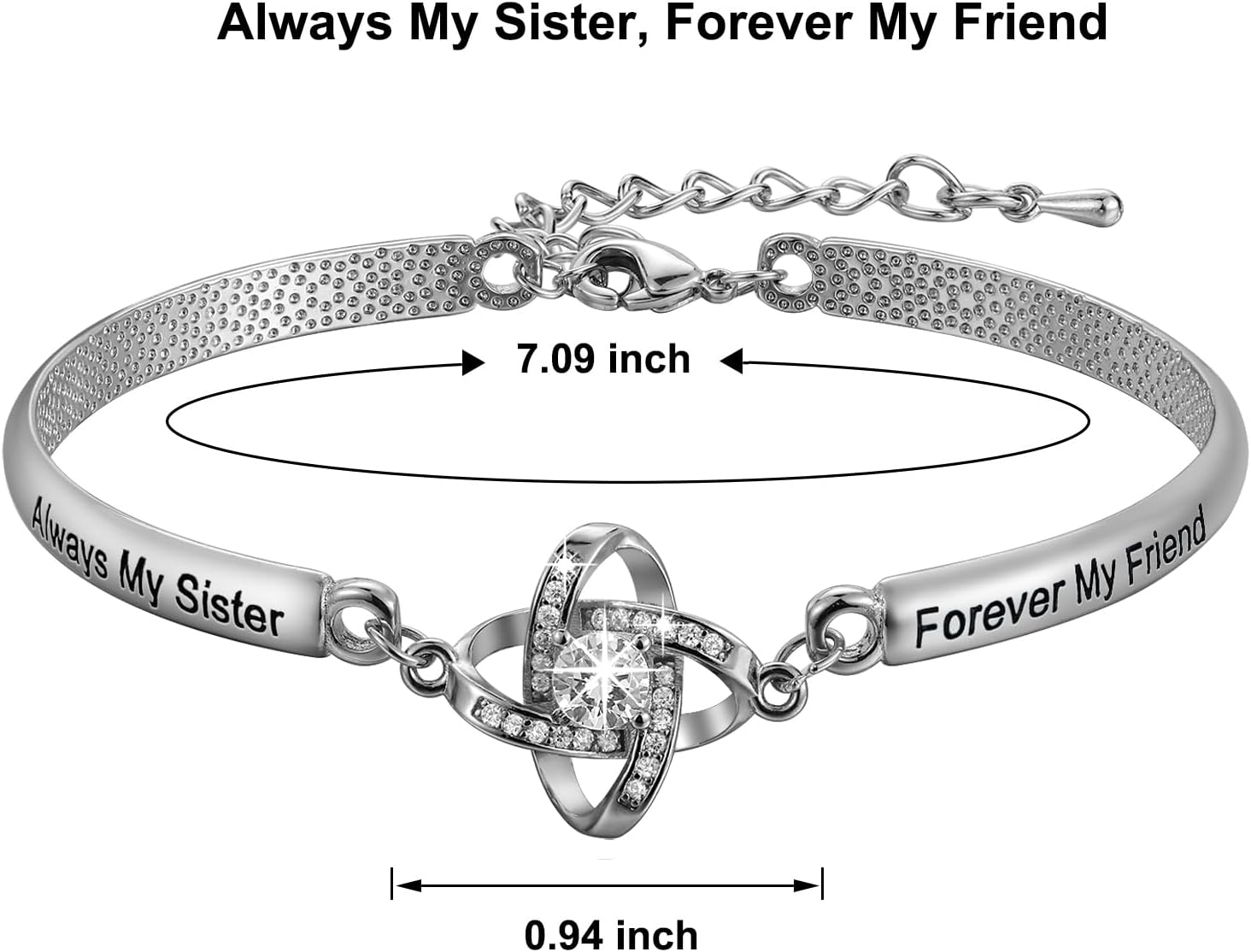 iJuqi Sister Christmas Gifts from Sisters - Big Middle Little Sister Bracelet Birthday Gifts - Image 2