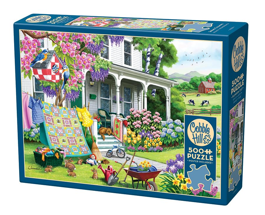 Cobble Hill 500 Piece Puzzle - Spring Cleaning - Sample Poster Included - Image 3
