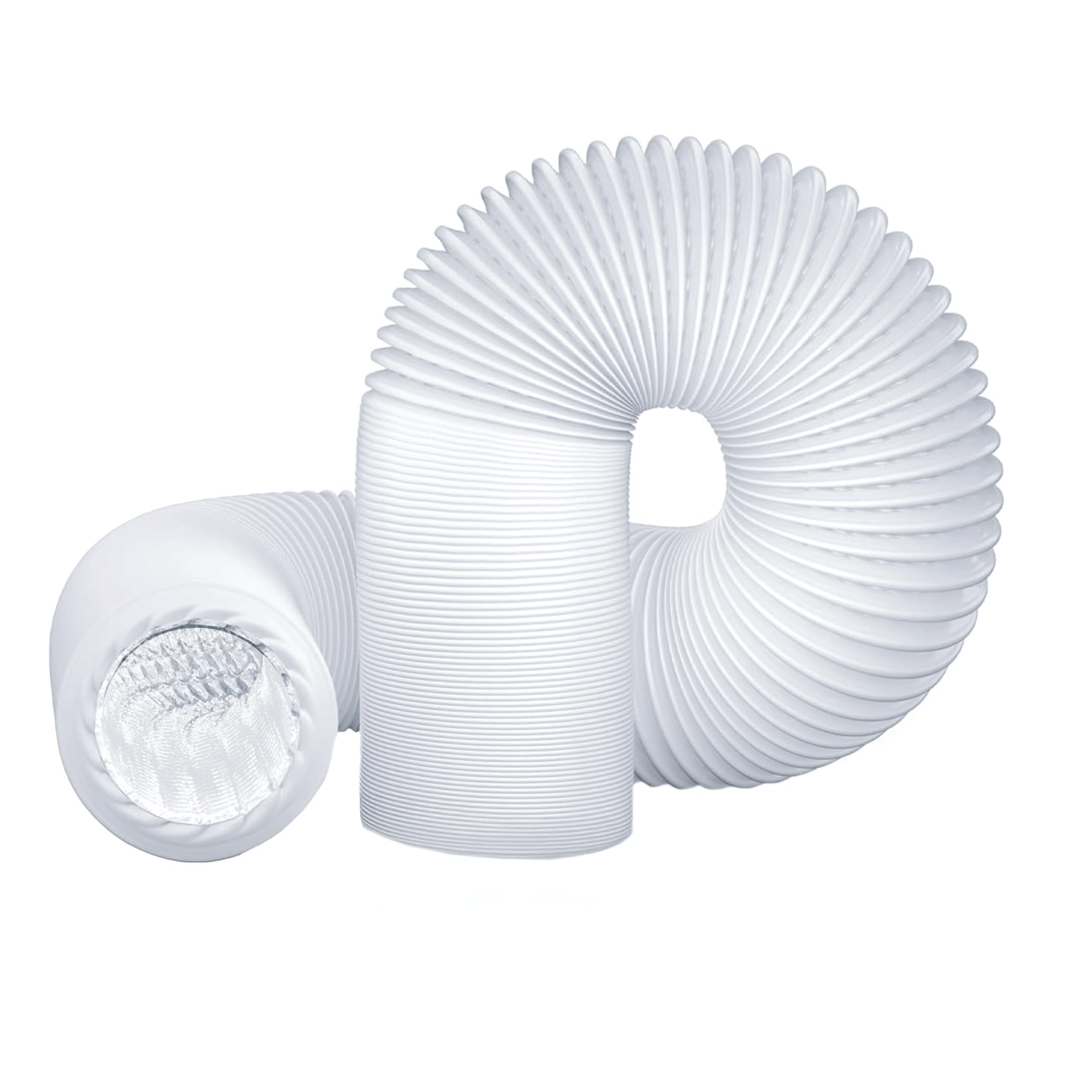 Devola White 150Mm Pvc Flexible Ducting, 3M - Dvfd150/3