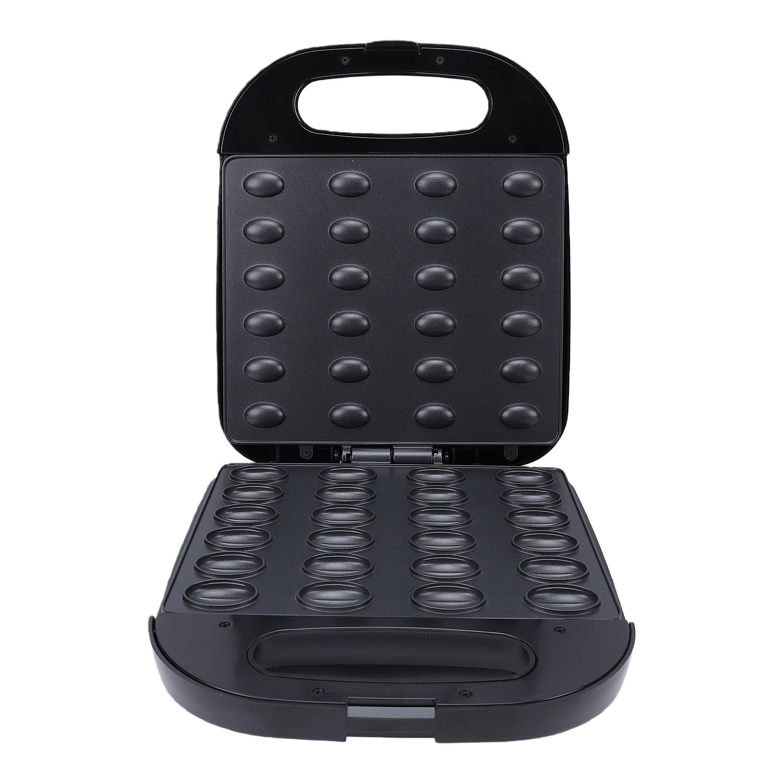 Qcwwy Máquina para Hacer Galletas de Nuez, Máquina Eléctrica Antiadherente de 1400 W, 24 Rejillas, para Hacer Pan y Pasteles de Nueces, Bandeja para Desayuno de Calentamiento (Enchufe europeo 220v)