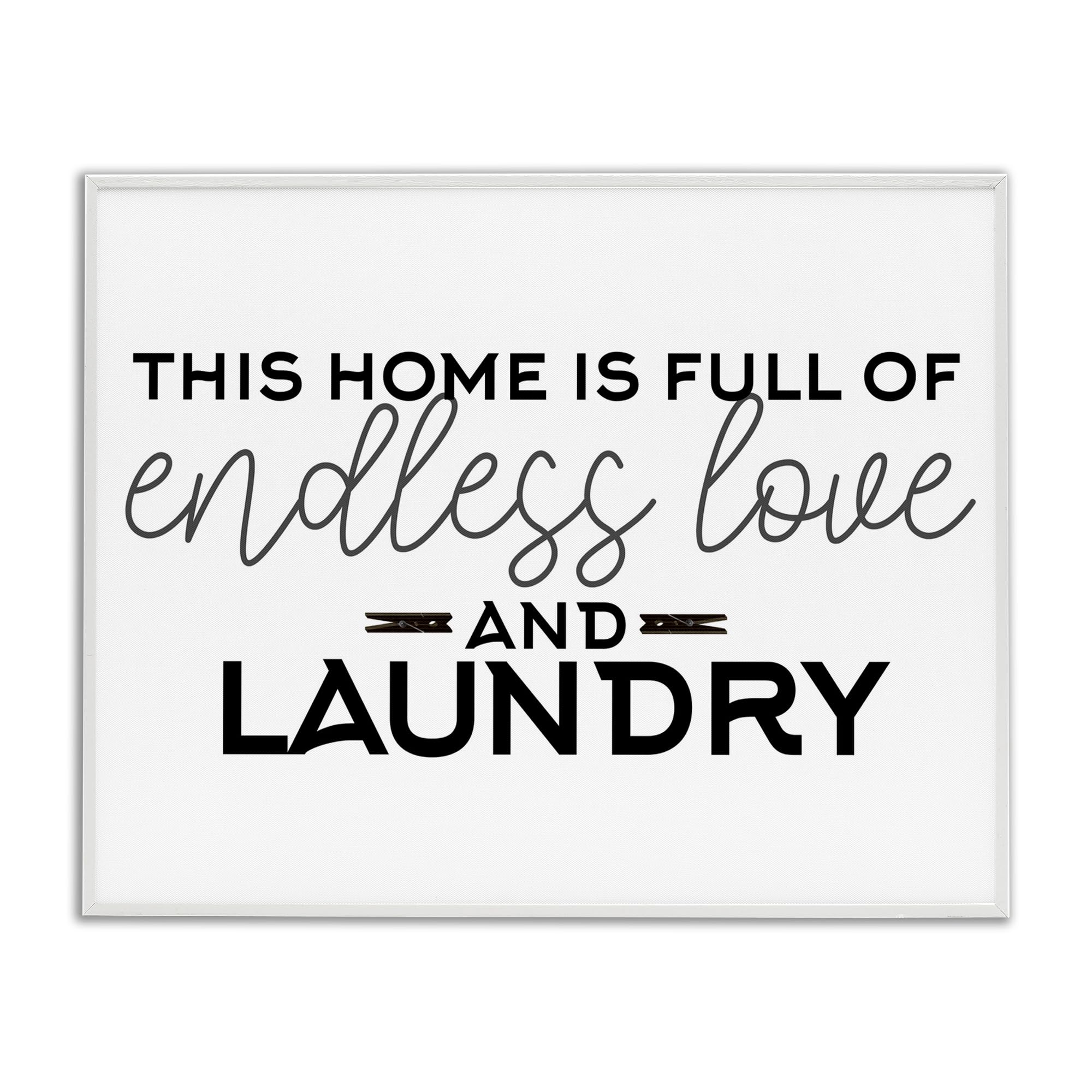 'Endless Love & Laundry Minimal'| Framed Giclee Art