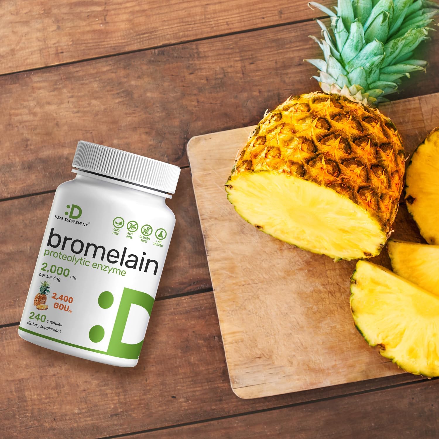 Bromelain Supplement 2,000mg Per Serving, 240 Capsules – Natural Proteolytic Enzymes from Fresh Pineapple – Supports Nutrient Digestion - Image 6