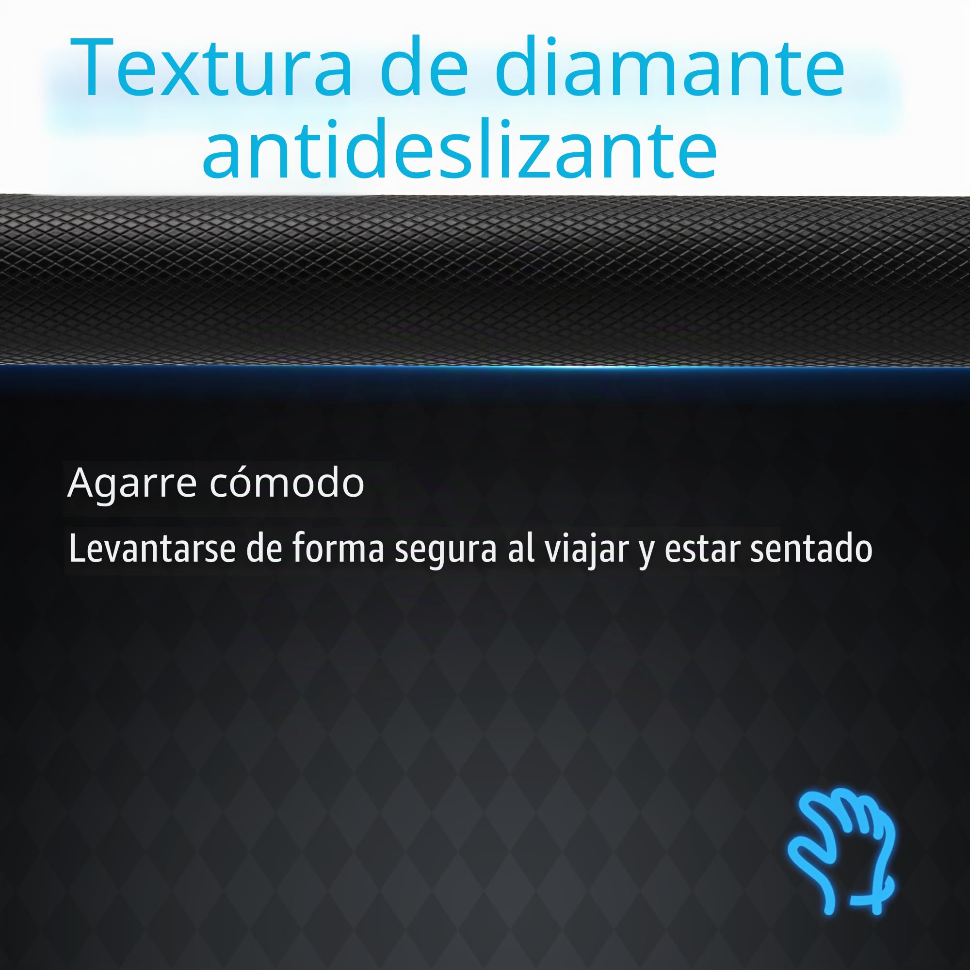 ITSOGOO Agarraderas Baño Para Mayores,Antideslizante Tirador de Seguridad,Acero Inoxidable,Asa de Ducha,Asa de Baño,Barras de Agarre Para el Escalones para Niño Discapacitado 60cm Negro Mate