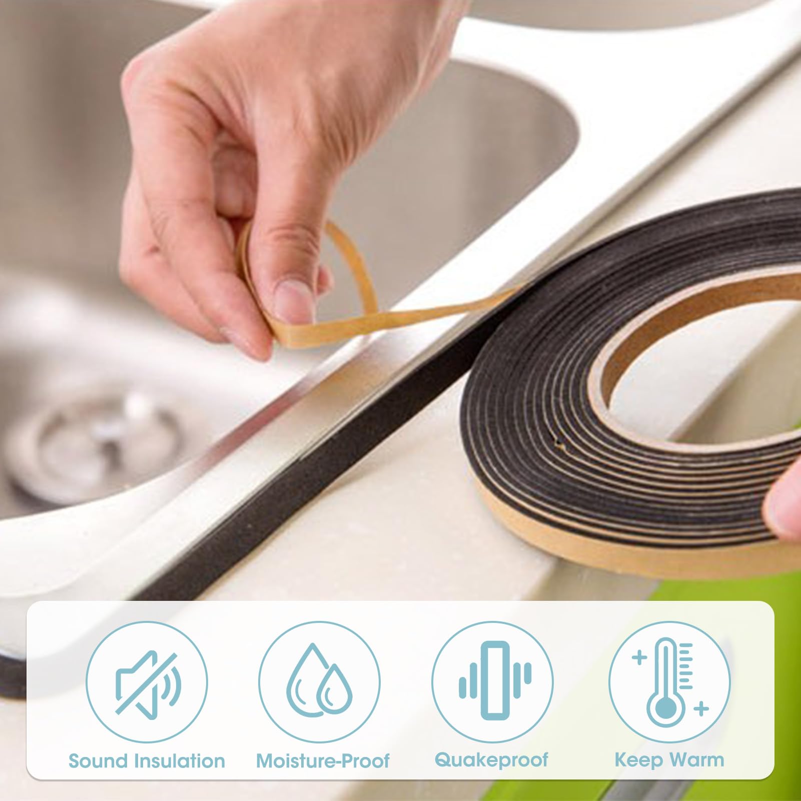 Nastro Autosaldante WUBAYI – 2 Rotoli Da 5m X 22mm – Isolante Elettrico Impermeabile In Gomma, Autofondente Per Riparazioni E Reggiatura