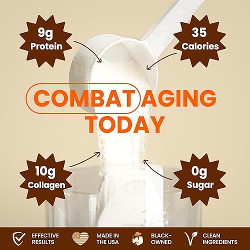 Miniatura 3 de Black Girl Vitamins Colágeno en polvo - Colágeno para piel, cabello y uñas - Polvo de colágeno hidrolizado sin sabor, sin lácteos, colágeno sin