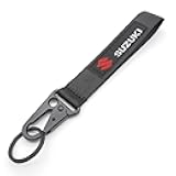 1pcs Embroidered Keychain Tag Key Ring for Suzuki Car Auto Accessories Motorcycles Bike Biker Key Chain Accessories Black