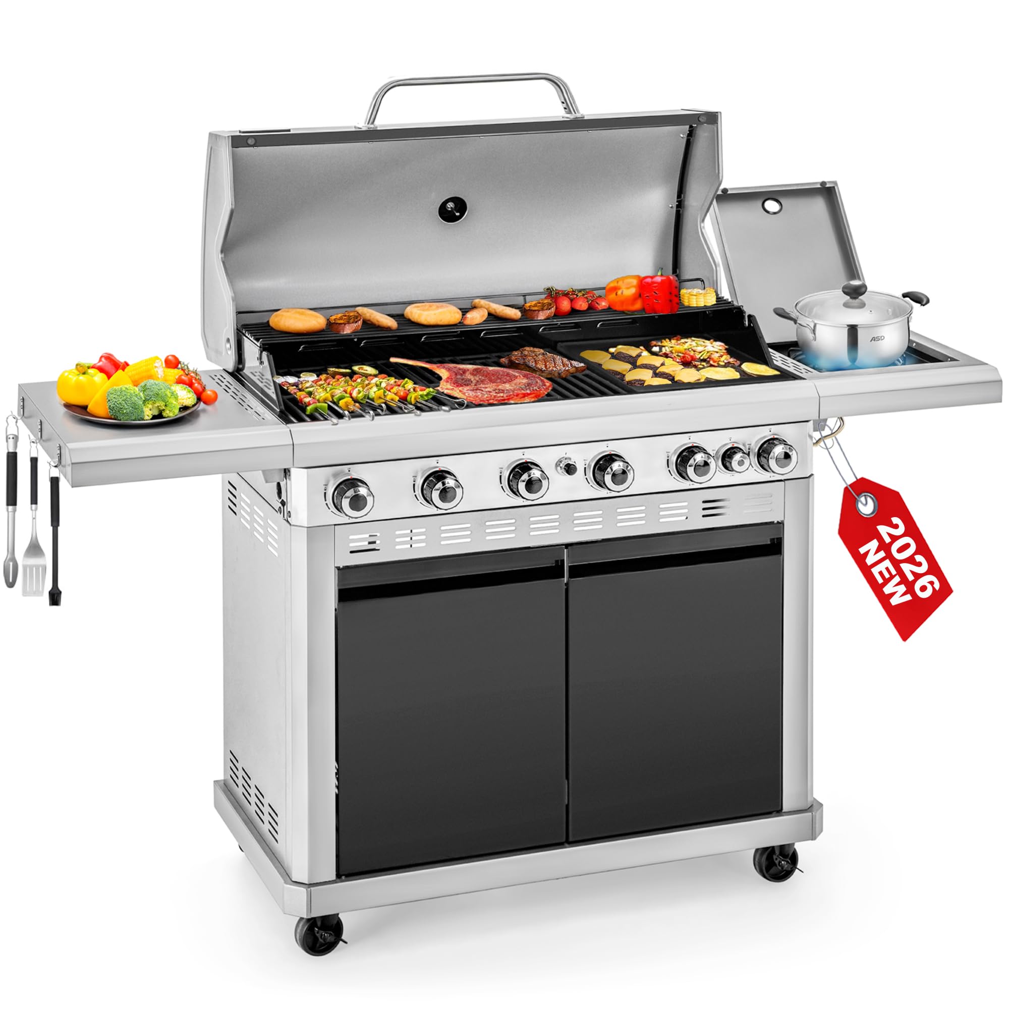 GREEN PARTY Griddle Grill Combo