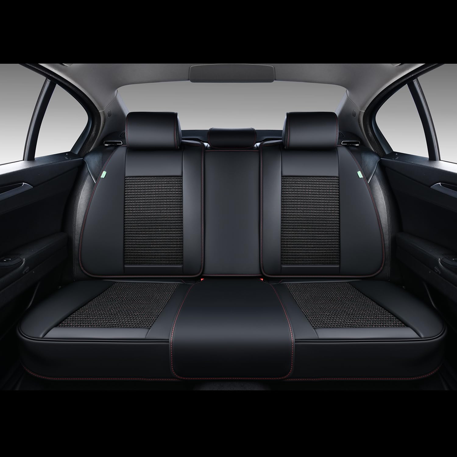 FLORICH Juegos de Funda de Asiento universales 5 plazas, Protector de cojín de Asiento para automóviles de Cuero Artificial Impermeable y Transpirable, Adecuado para la mayoría de los vehículos