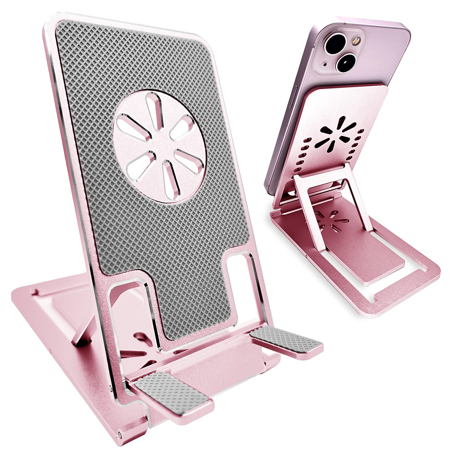 Cell Phone Stand For Desk Adjustable Holder Premium Metal Portable Tablet Sturdy Mount For Desktop Office Kitchen Accesories