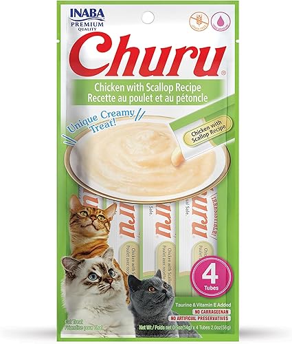 Miniatura 9 de INABA - Golosinas Churu para gatos, puré cremoso para gatos, sin cereales, que se puede lamer y exprimir / suplemento con vitamina E y taurina, 0.5