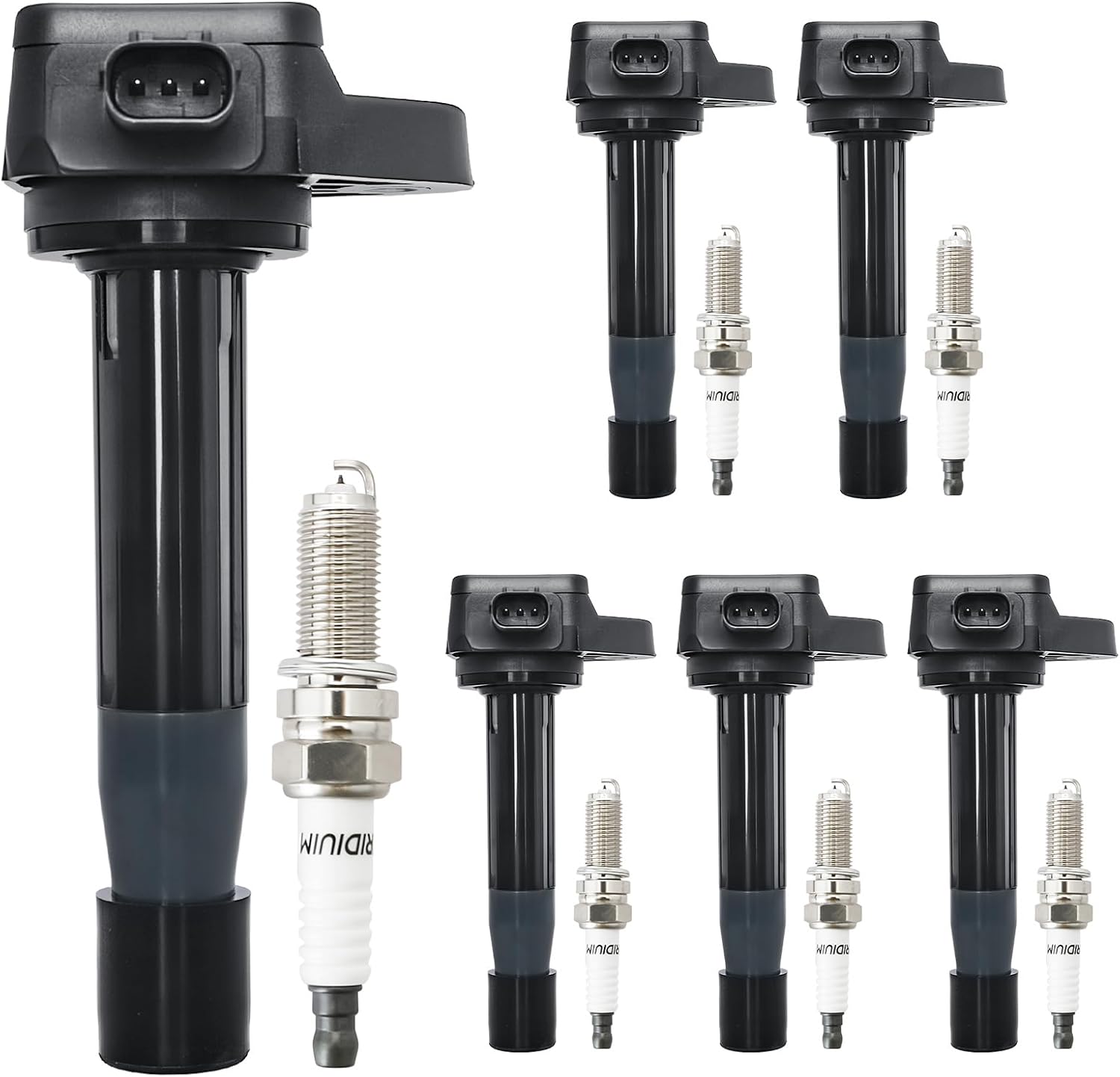 BDELI UF603 Ignition Coil & 97390 Double Iridium Spark Plug For HONDA 2008-2017 Accord Crosstour Odyssey, Acura 2009-2014 RI TI TSX TSX Replaces# 5C1681 52-2036 IC693 C1624