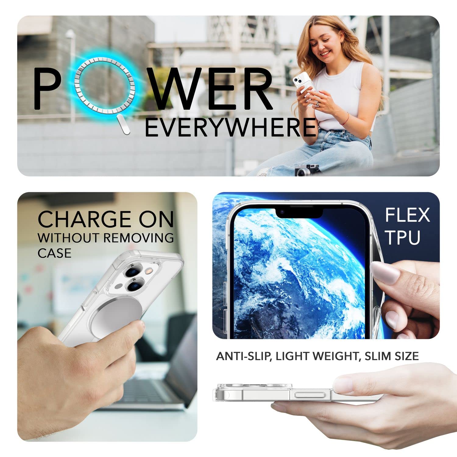 NALIA Set 3-in-1 Per IPhone 14 Pro Max: Cover MagSafe Semi-Trasparente Opaca + 2 Vetri Protezione Schermo, Antiurto - 2