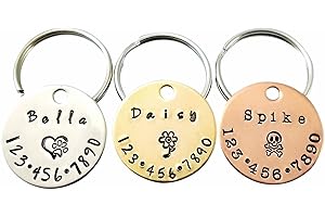 Personalized Pet ID Tag for Dogs and Cats - Handmade Dog or...