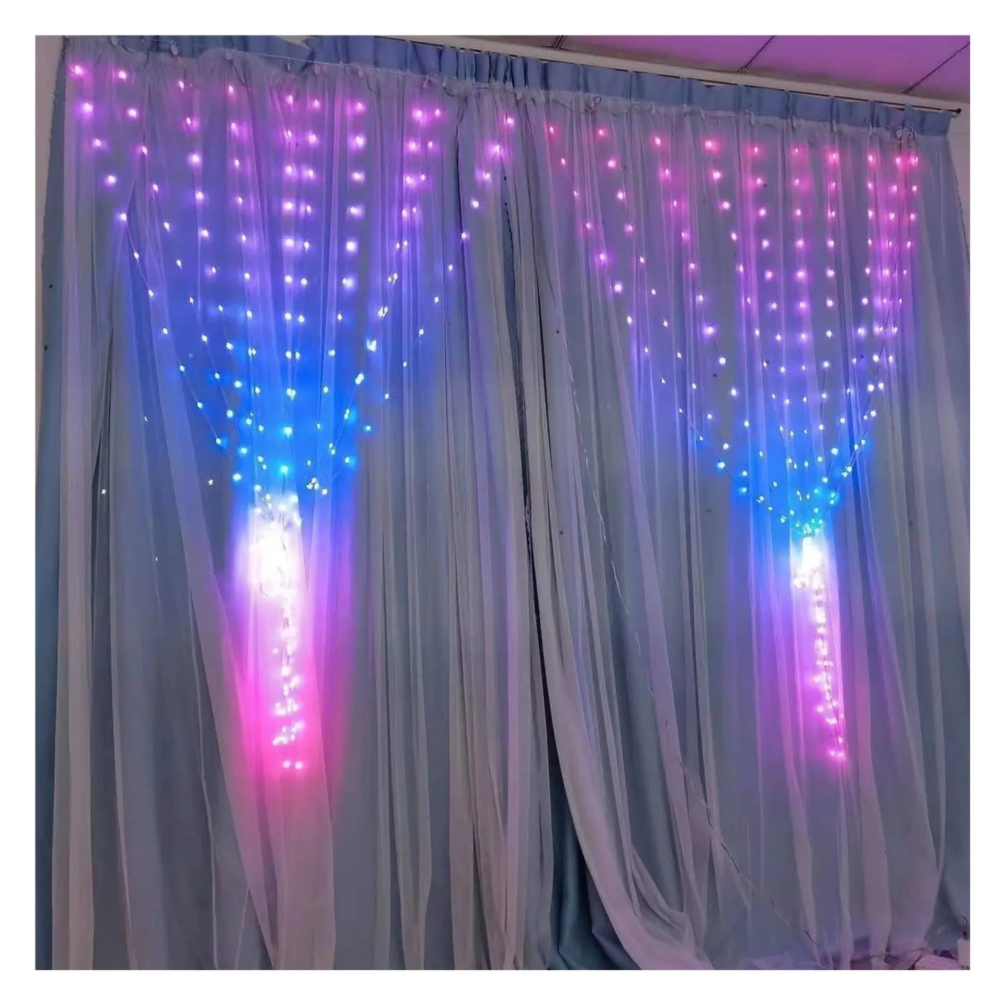 Guirlande Lumineuse LED RGB WS2811 IC DC 12 V, Pas de 50 mm, IP67, câble Transparent, Longueur 3/4/5/6 m(12V 30cmX0.5M 600Led,13.5mm Ray WU)