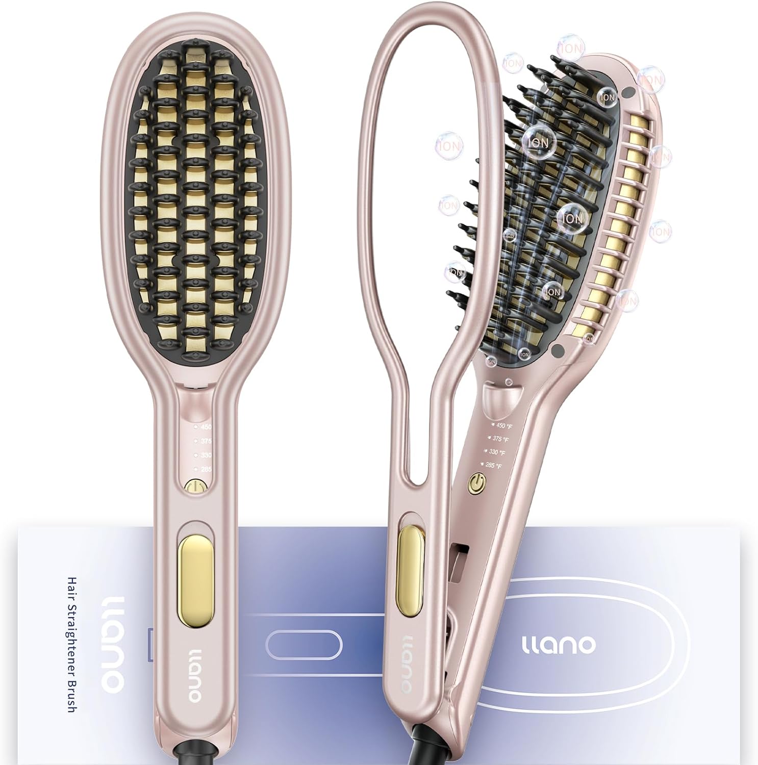 llano Stijlborstel met cirkelopzetstuk (Sparkle Pink)