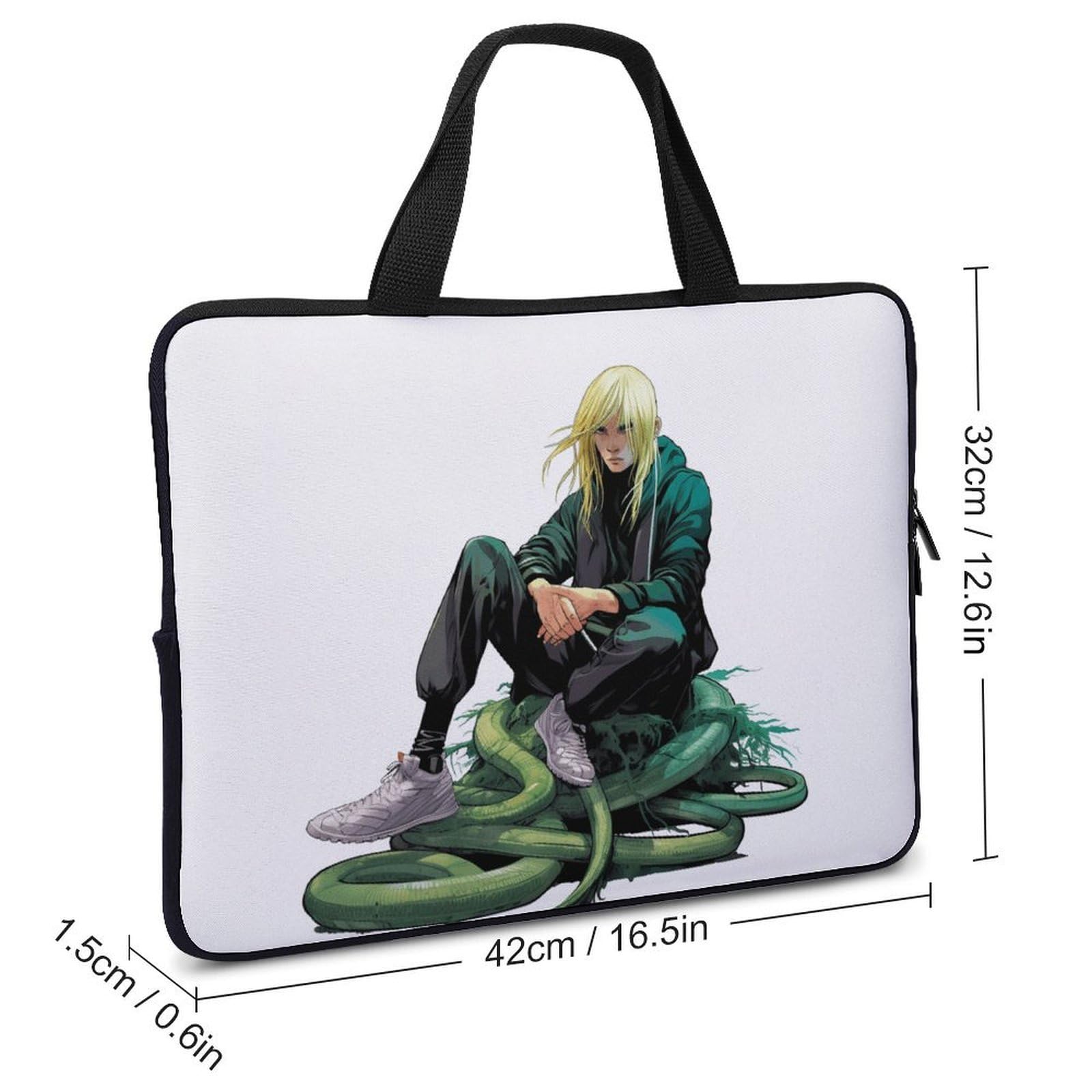 Custodia protettiva per computer portatile da 17", ultra sottile, leggera e impermeabile, in neoprene resistente, con cinturino da polso