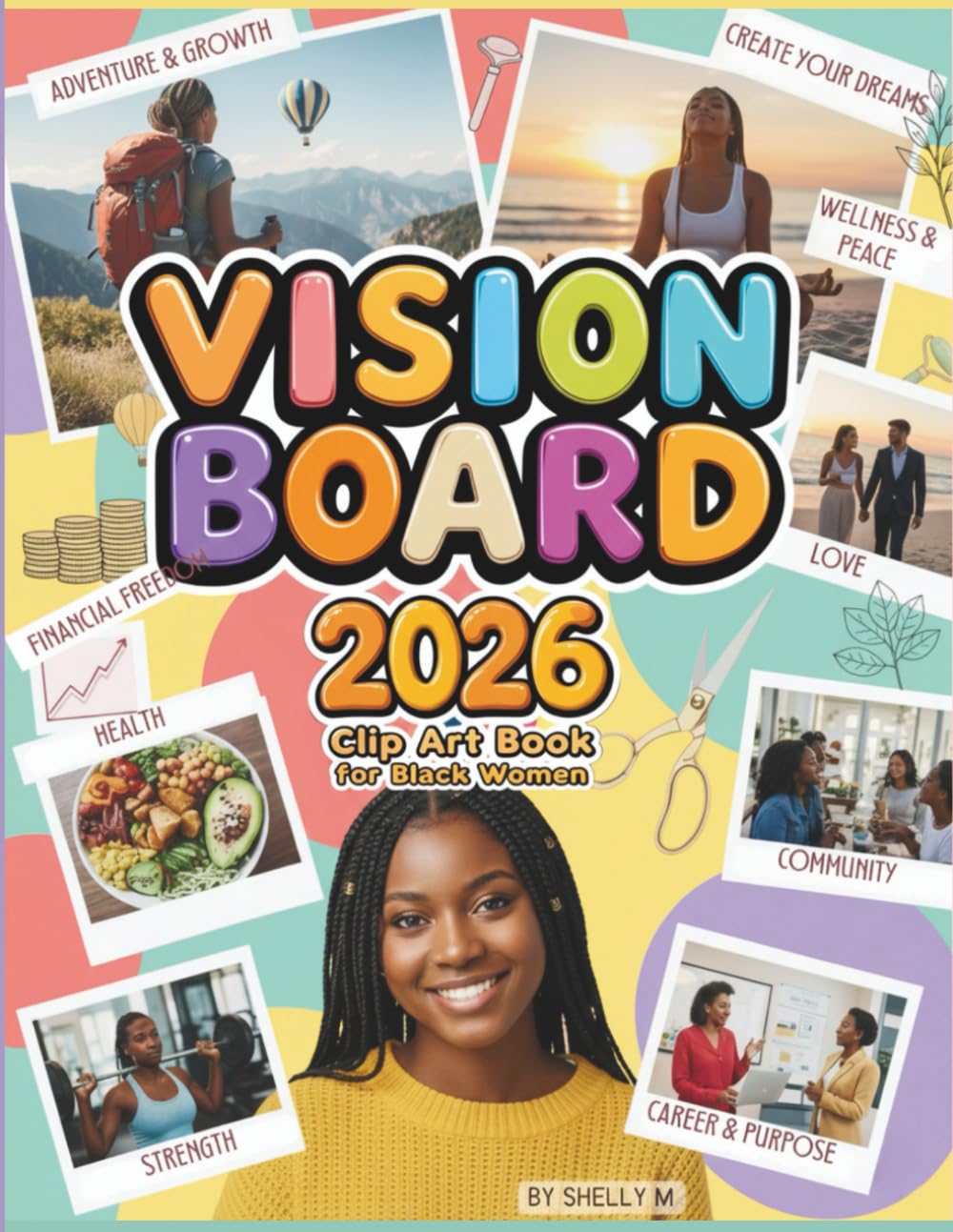 Vision Board Clip Art Book for Black Women 2026: Vision Board Clip Art Book for Black Women 2026