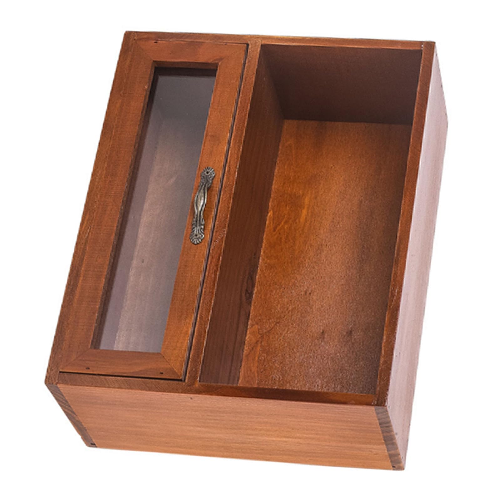 Vinta Bürobox aus Holz, klein, Kosmetikbox für Schlafzimmer, Retro-Stil, Make-up- und Parfümständer, ideales Schreibtischzubehör für Heimdekoration