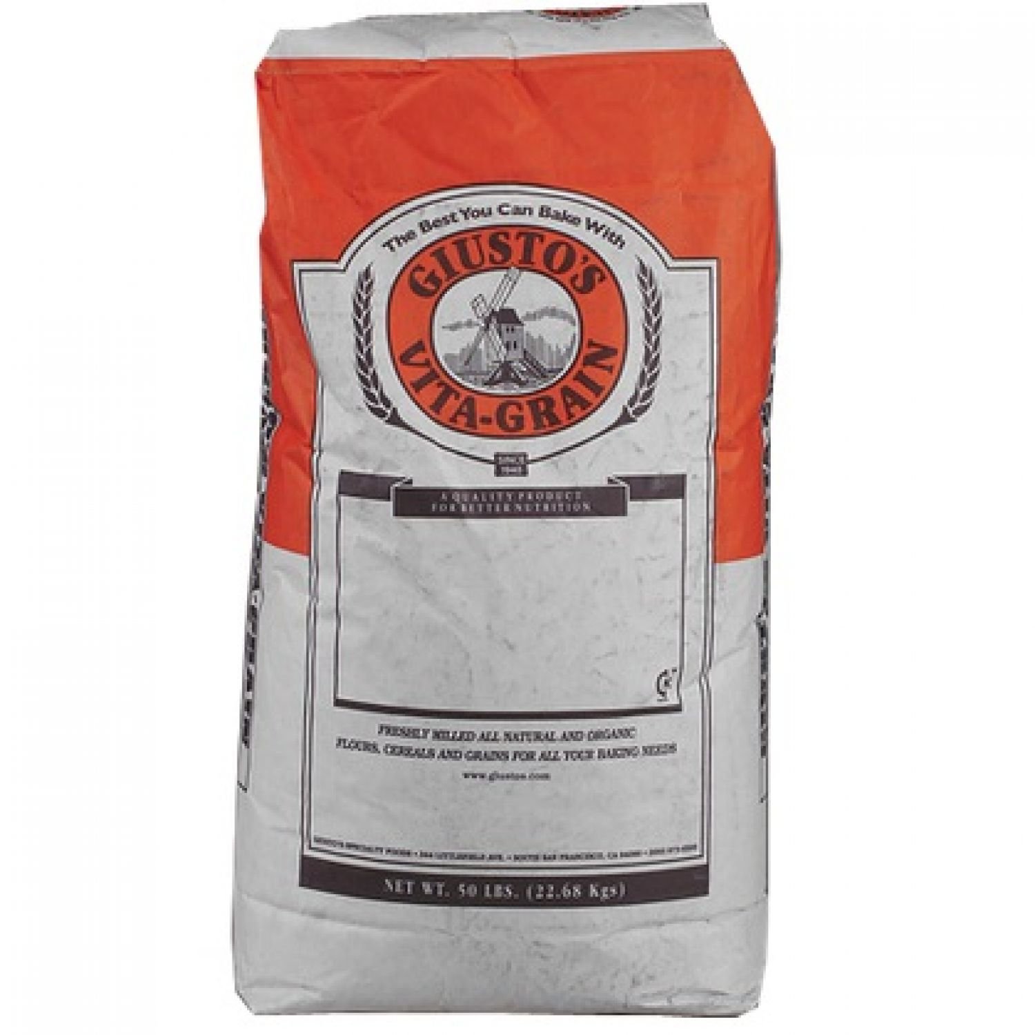 GIUSTOS Unbleached Baker Choice Flour, 50 Pound