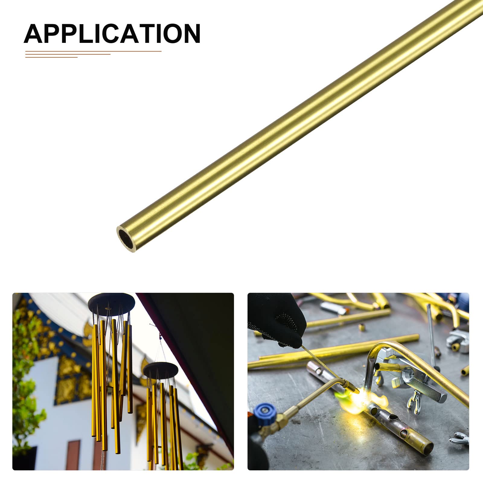 Tube Métal Pour Bricolage DTGN 10 Mm X 0,5 Mm X 300 Mm (ODxMur TxL) Cuivre Tube - 4Paquet Tubes Cuivre