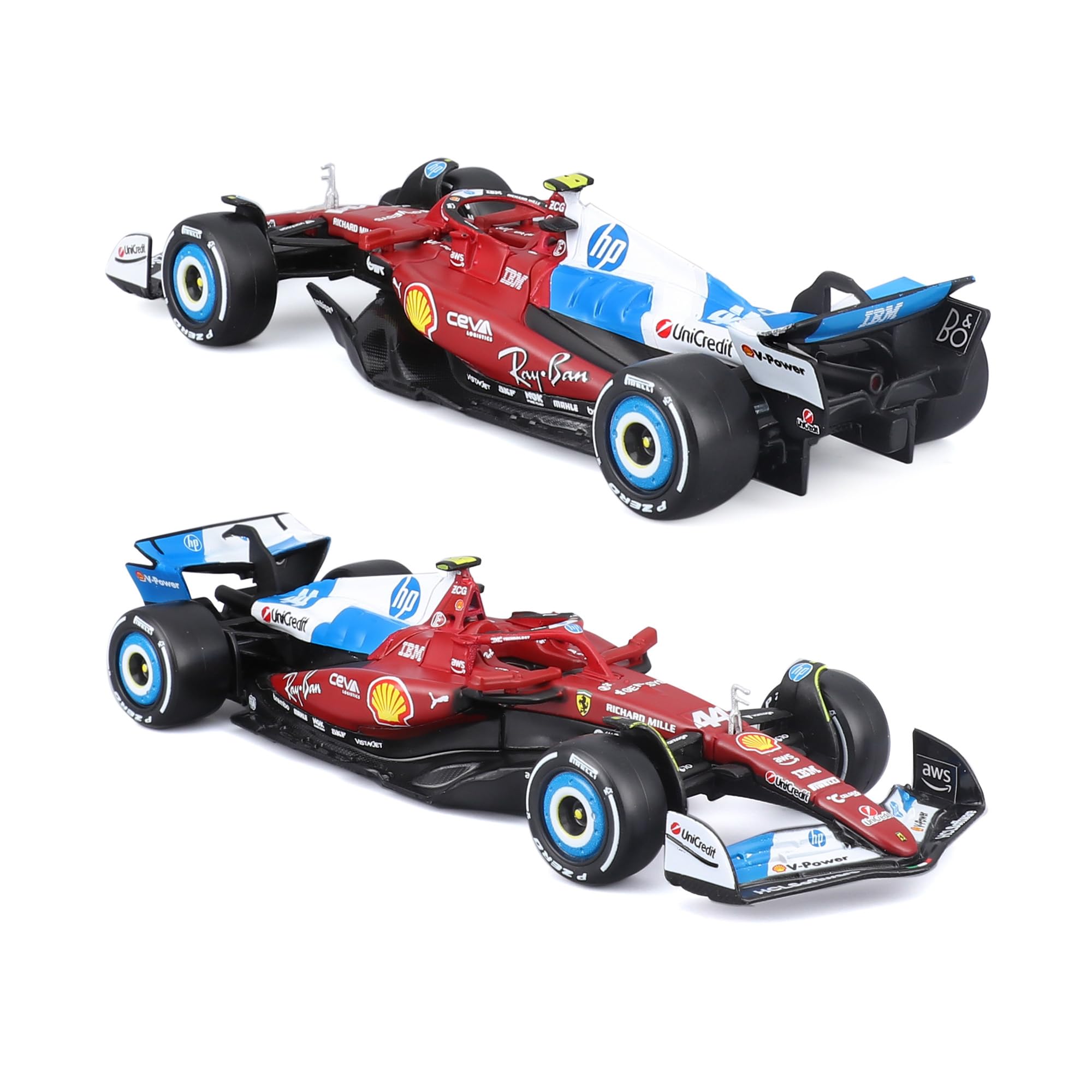 Bburago - Ferrari SF-25 Livrea Miami #44 Lewis Hamilton, Modellino Auto Diecast in Scala 1:43, Replica Monoposto F1 GP Miami, Dettagli Realistici, Licenza Ufficiale Ferrari, Età Consigliata 3+ Anni