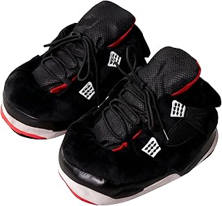 Unisex Cosy Trendy Big Sneaker Slippers Comfy Kicks Non Slip Sole Indoor House Plush Slippers - One Size Fits Most