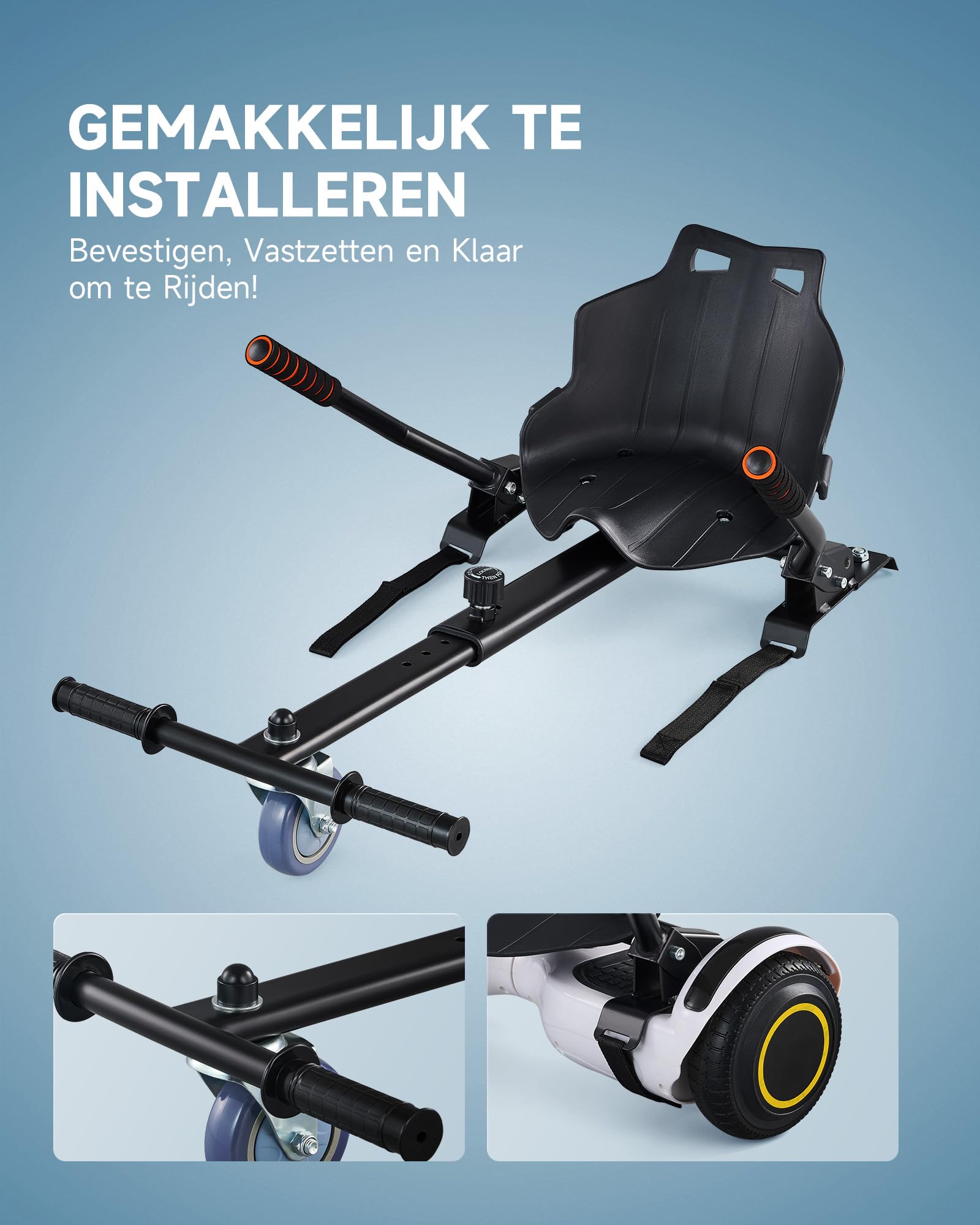 CO-Z Hoverboard Sitz Hoverkart Gokart Sitz für 6,5 Zoll 8,5 und 10 Zoll Hoverboards Sitzscooter Sitz für Self-Balancing Scooters