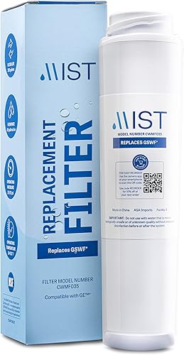 Mist Filtro de agua GSWF de repuesto compatible con modelos GE GSWFDS, 100749-C, 100810A, 238C2334P001, Kenmore 46-9914, 1 paquete - Mist