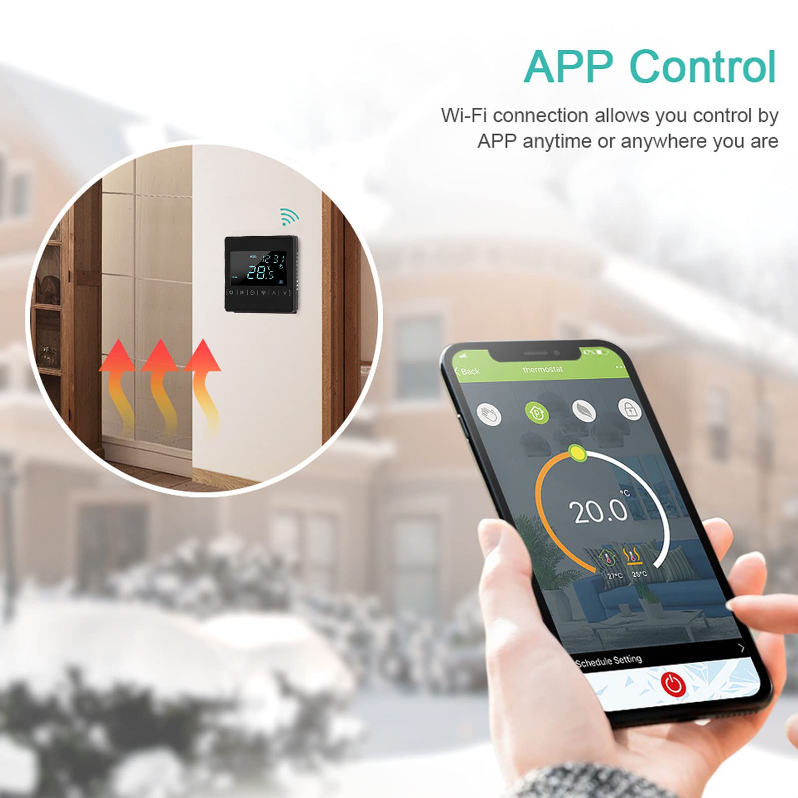 AMONIDA Termostato WiFi Intelligente per Sistemi di Riscaldamento Domestici