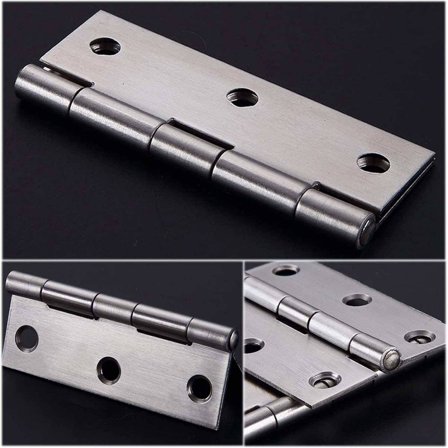 75mm Small Door Hinges Perforated Stainless Steel Daquan Cabinet Loose-Leaf Welding for Doors and Windows