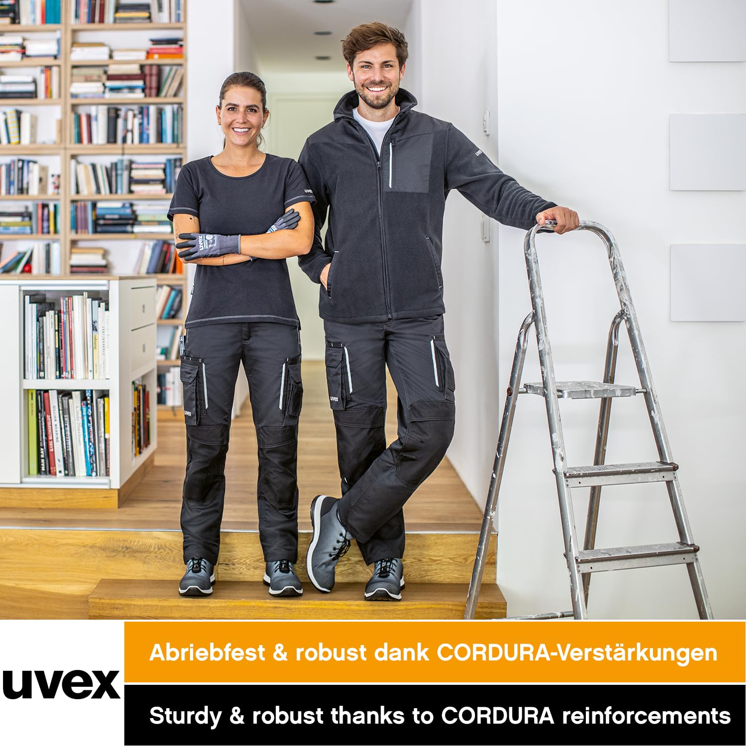 Uvex Tune-Up Herren-Arbeitshose lang - robuste Männer-Arbeitshosen mit Kniepolster-Taschen - 35% Baumwolle