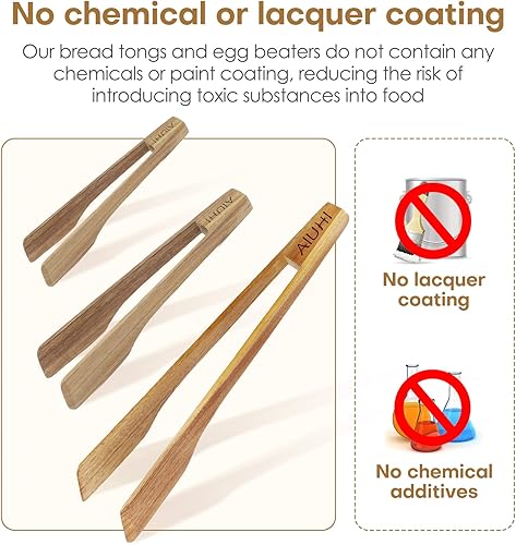 Miniatura 4 de Juego de 3 pinzas de madera y 1 espátula de madera