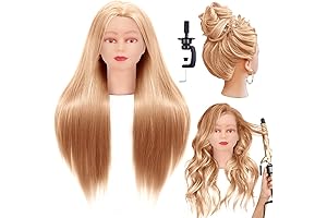 Professional Cosmetology Mannequin Training Head with Blonde Synthetic Hair (26-28 Inches)