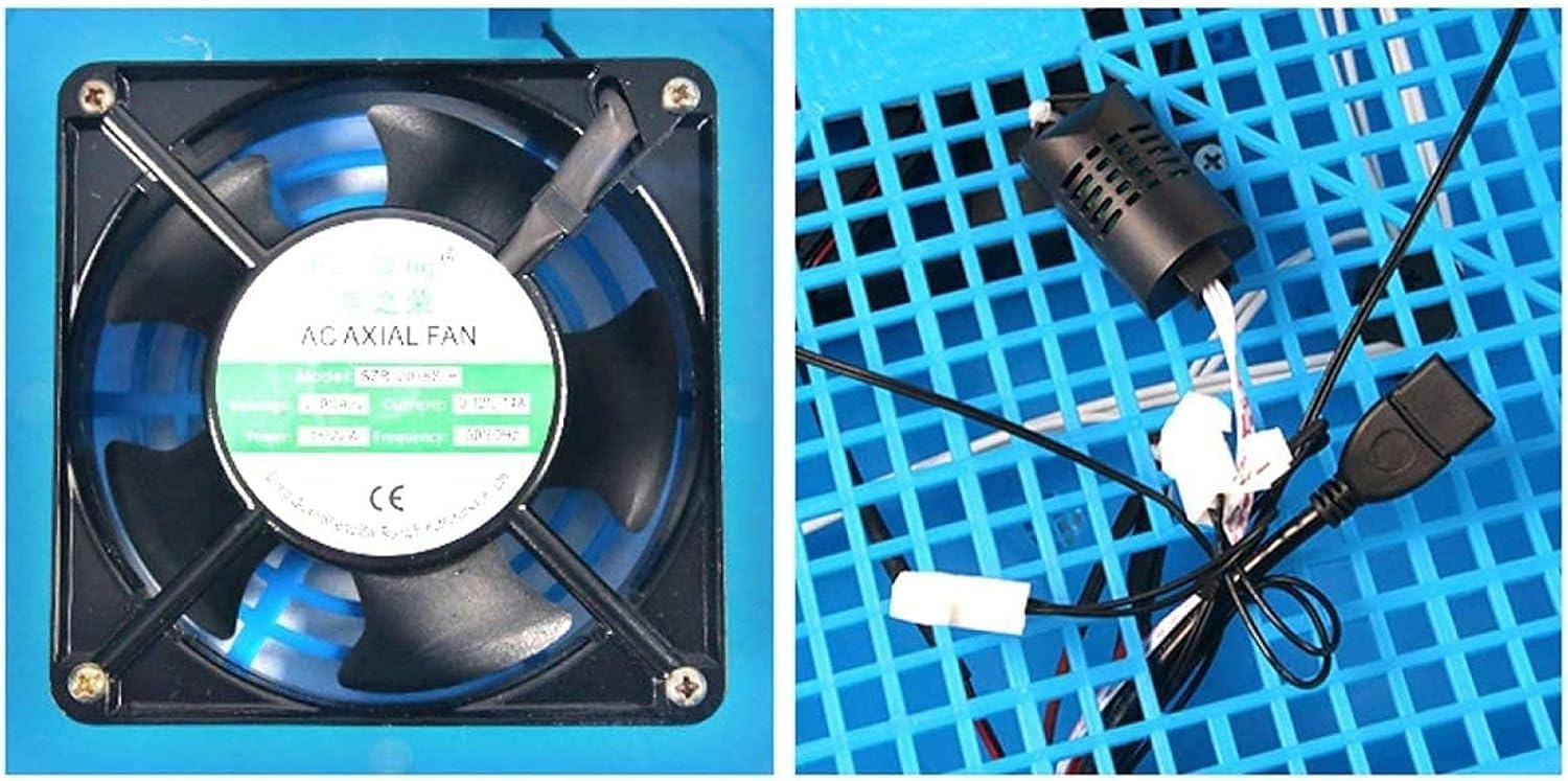 Incubatrice Digitale umidità della Temperatura dell'incubatrice Automatica for pollame(72pcs,Dual Power Supply)