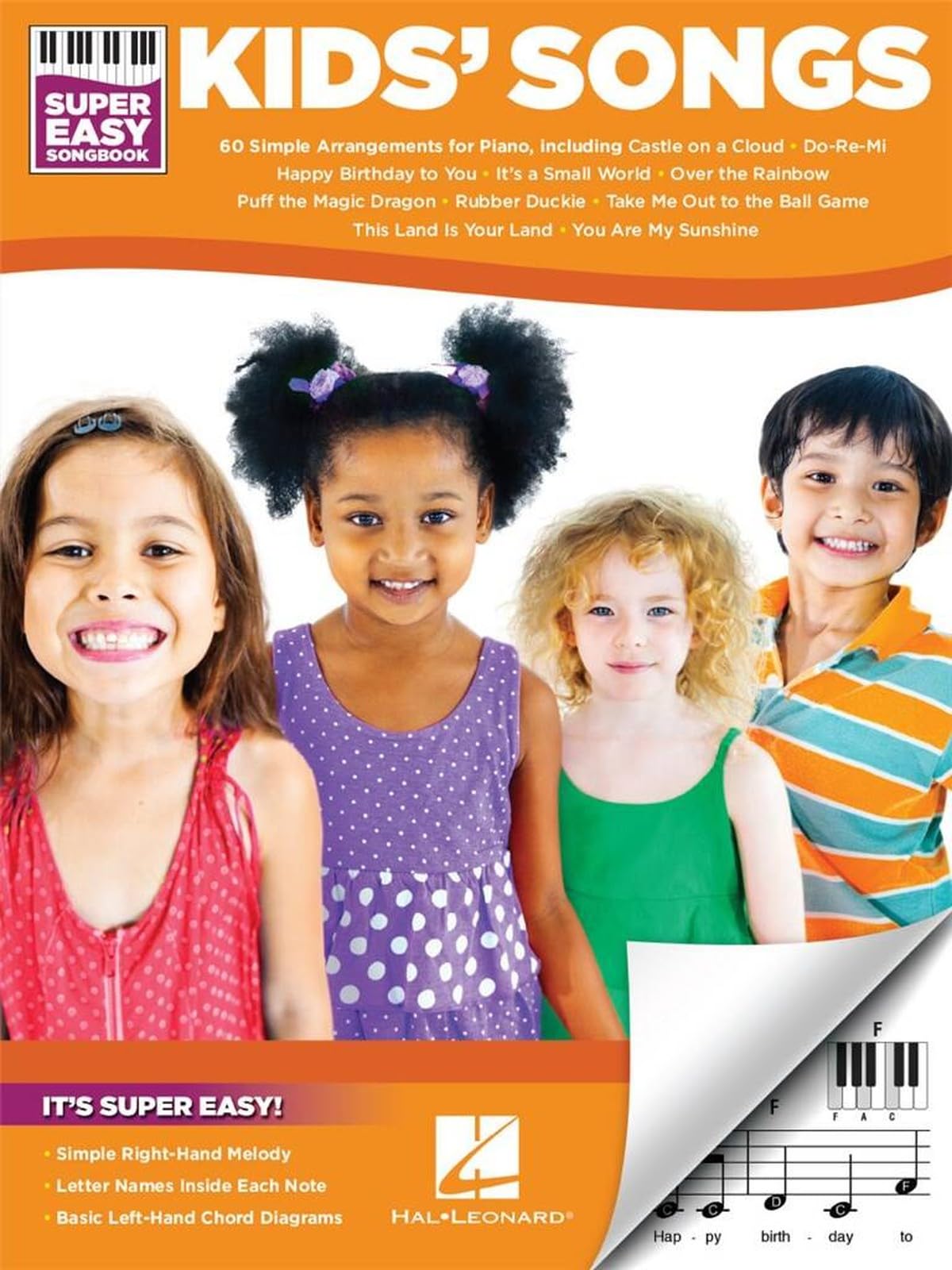 Kids' Songs - Super Easy Songbook by  Hal Leonard Publishing ... - 9781495076121