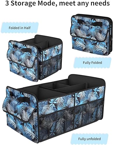 Miniatura 7 de YOHOOLYO Organizador de maletero de coche para SUV 72L, gran capacidad, plegable, 4 compartimentos, accesorios de coche multicolor para