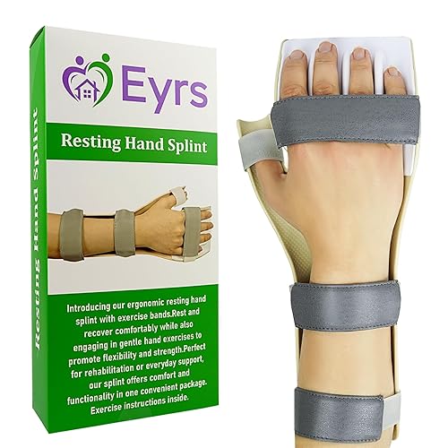 Férula de mano para reposar el golpe, inmovilizador nocturno para contracturas de flexión, envoltura estabilizadora funcional de 5 dedos para