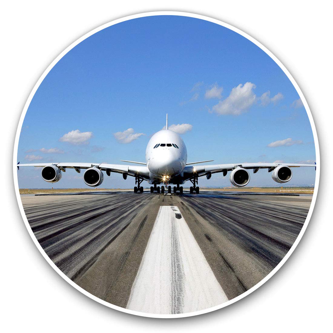 2 x 15cm Vinyl Stickers - A380 Airbus Plane Runaway Pilot 8108