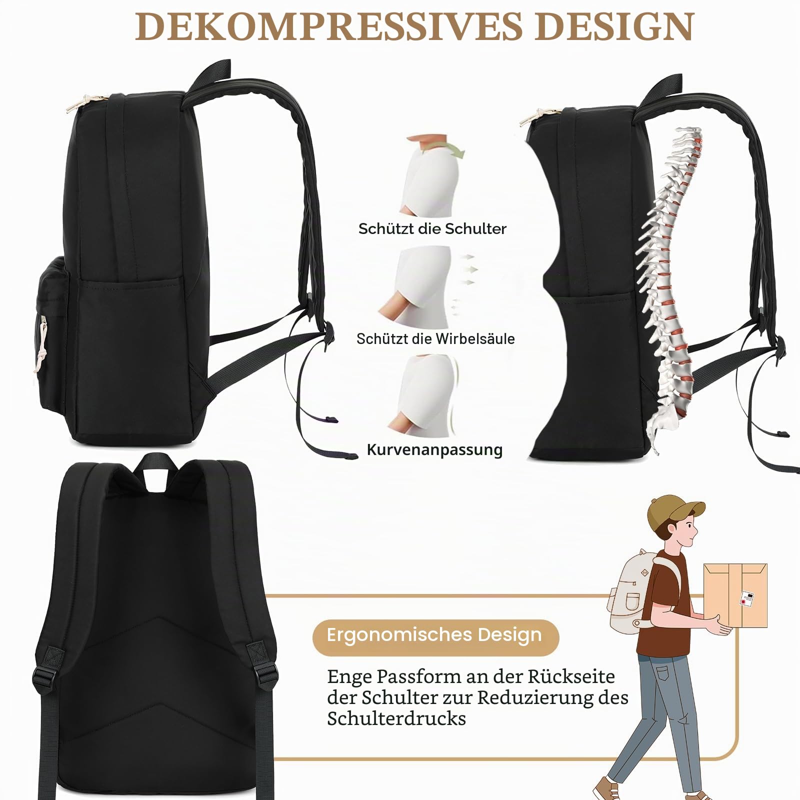 Backpack for Girl Womens School Laptop Book Bag Travel Rucksack Floral Daypacks
