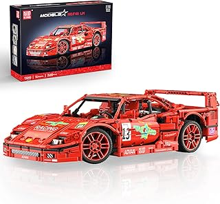Mould King Ferrari F40 LM Racing Car Building Sets Toy with Remote Contral, 13095 Technology Super Car Model Building Blocks,1:10 Collectible Car Building Kits for Fans Adult Teens 14+(2688 Pieces)