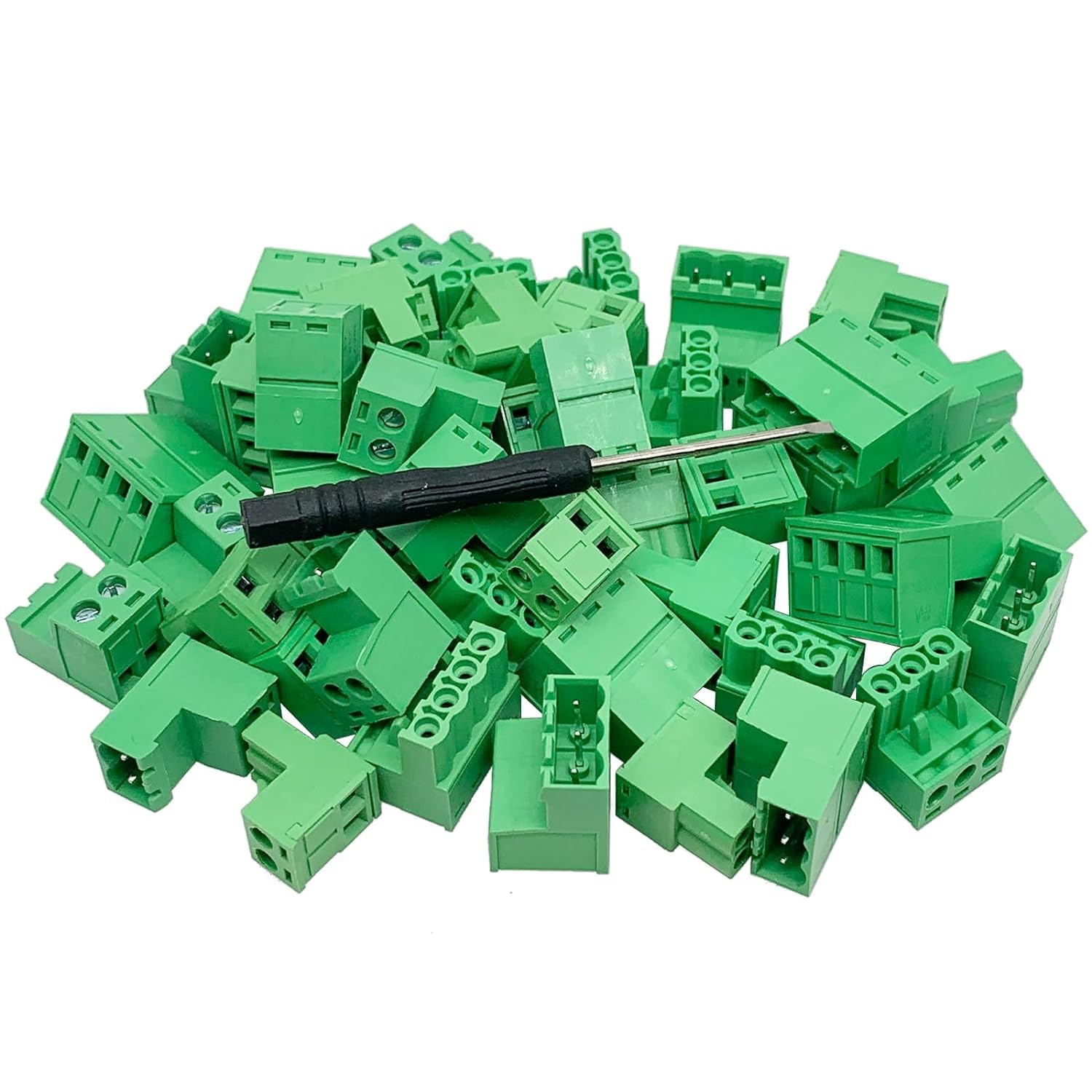 PENGLIN 24Pcs 5.08mm Screw Terminal Block Connector Kit, 0.2" Pitch 2P 3P 4P PCB Mount Pluggable Terminal - Image 4