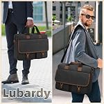 Lubardy Messenger Bag for Men, 15.6 Inch Laptop Bag Computer Office Laptop Bag for Men, Waterproof Work Bags Canvas Messenger