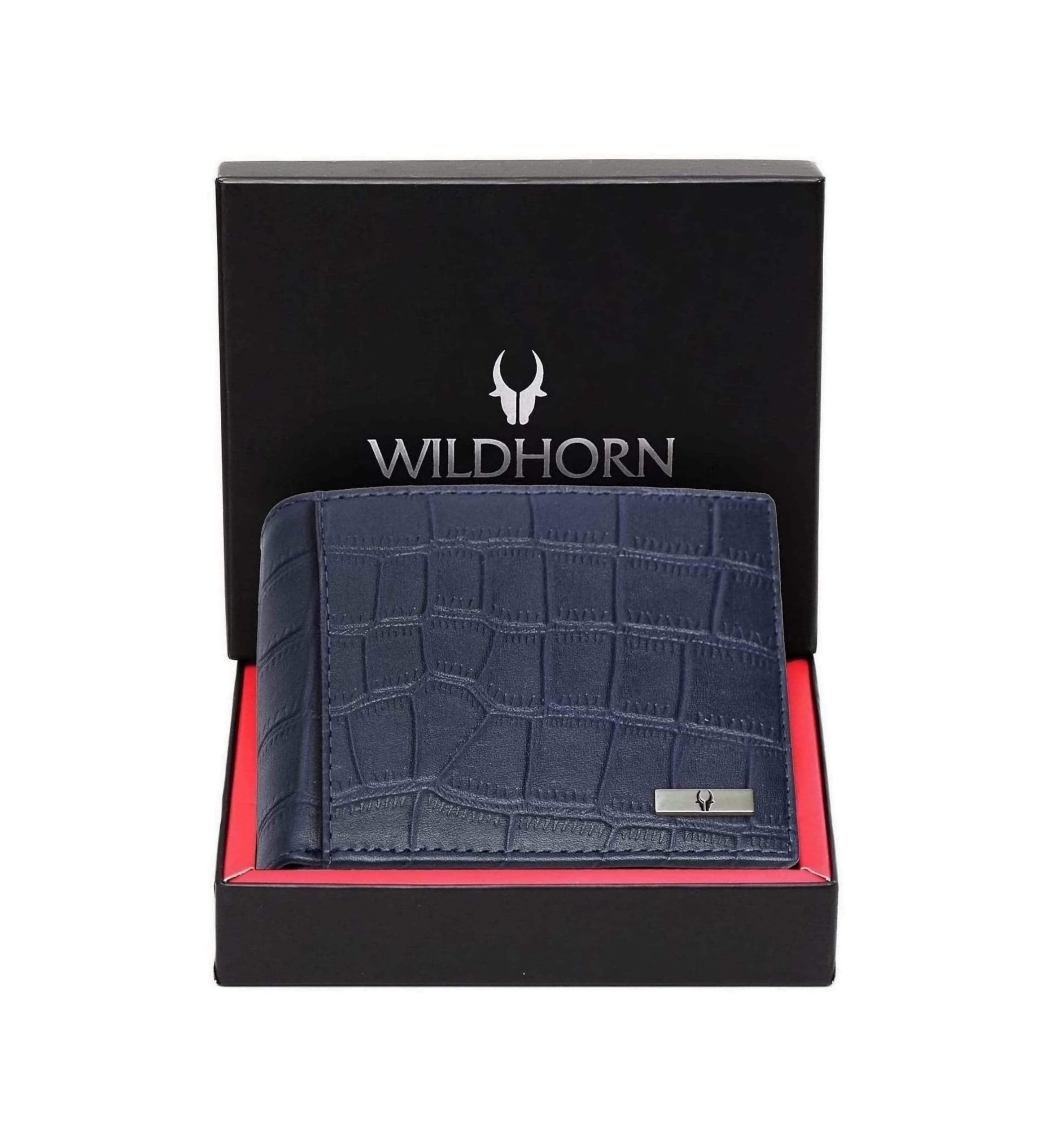 WildHorn Rfid Protected Leather Wallet For Men, Blue