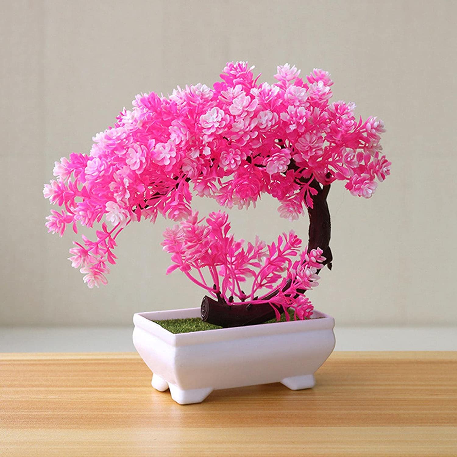 SHOI LITTLE Artificial Bonsai Tree Fake Plants Desk Decor for Home Office Wall Book Shelf Decor with Pot (Pink) (B09QHY81D1) Amazon Price History, Amazon Price Tracker