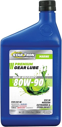 STAR BRITE Star Tron - Lubricante de engranajes de unidad inferior de alta viscosidad 80W90  Antidesgaste, óxido y corrosión, ideal para motores