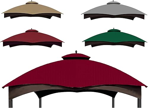 Miniatura 8 de Parte superior de repuesto Ripstop rojo óxido Ripstop para cenador Lowe's Allen Roth 10X12 modelo #GF-12S004B-1/GF-12S004BTO