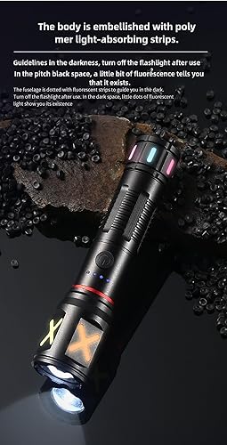Miniatura 6 de Linternas recargables superbrillantes de 1600000 lúmenes altos, linterna LED táctica impermeable alimentada por batería con 5 modos de carga rápida