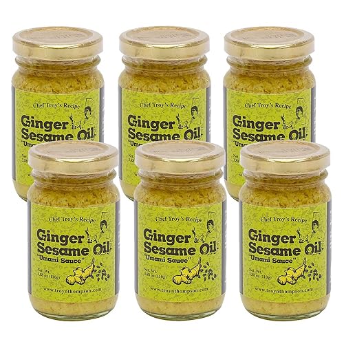 MISHIMA Salsa Umami de Aceite de Sésamo y Jengibre  Condimentos Mágicos Asiáticos  Receta del Chef Troy  Condimento Versátil y Sabroso para Mojar,